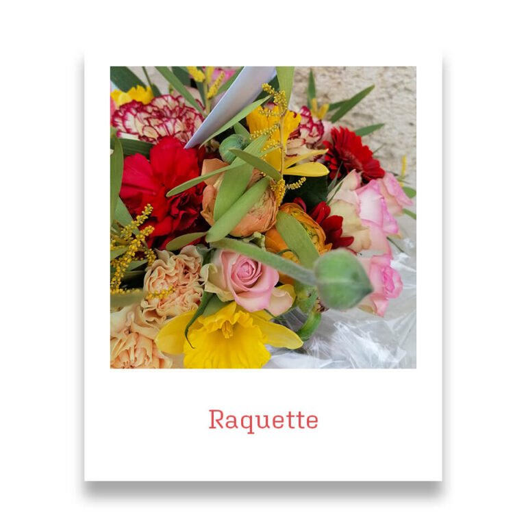 Raquette fleurs